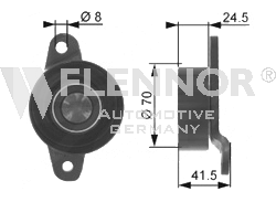 FLENNOR Geleiderol / omdraairol v-snaren FS22914 Geleiderol poly v-riem PEUGEOT FLENNOR FS22914