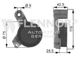 FLENNOR Poulie, tendeur de courroie d'accessoire FS99181 Poulie tendeur FLENNOR Série 3 FS99181 pas cher