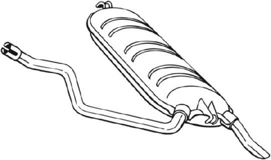 BOSAL Einddemper 278-239 BOSAL 278-239 Demper Mercedes S124 (W124) prijs