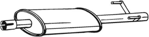 BOSAL Silencieux intermédiaire 175-413 175-413 BOSAL Silencieux central Mercedes-Benz pas cher