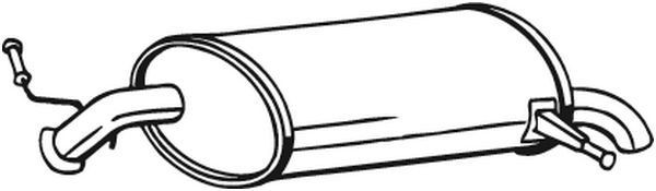 Bagpotte BOSAL 190-043 BOSAL 190-043 Udstødning bagpotte PEUGEOT 407 2018