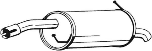 BOSAL Einddemper 154-203 154-203 Uitlaatdemper MAZDA B-serie BOSAL