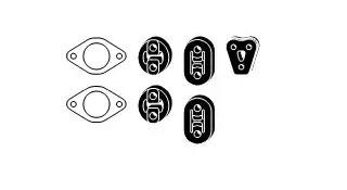 VEGAZ Kit de montagem, sistema de escape HUA-125 VEGAZ HUA-125 Kit de montagem sistema de escape Hyundai i10 pa preço