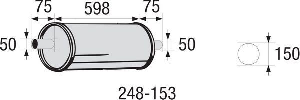BOSAL Keskiäänenvaimennin, yleismalli 248-153 248-153 BOSAL Sport-pakoputkisto Peugeot 307 hinta