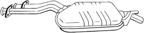 BOSAL Mittenljuddämpare 175-291 175-291 Mellan ljuddämpare BOSAL JEEP CHEROKEE