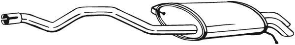 BOSAL Bagpotte 286-487 pris Udstødning bagpotte Volkswagen 5C7 286-487 BOSAL