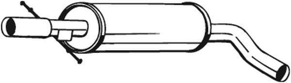 BOSAL Middle silencer 105-505 BOSAL 105-505 Audi A8 D2 middle silencer replacement