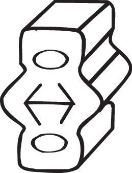 BOSAL Gummistriper, eksosanlegg 255-809 BOSAL 255-809 Gummistriper, eksosanlegg Audi TT originale