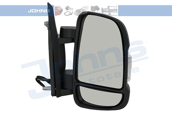 JOHNS Ulkopeili 30 44 38-21 Ulkopeili JOHNS Oikea, musta, sähkö-peilinsäädölle, Kupera, Lämmitettävä, lyhyt peilinvarsi