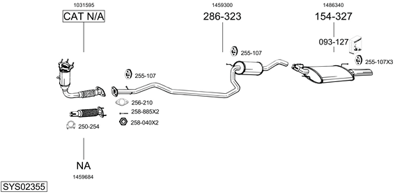 BOSAL Tuyau d'échappement 785-013 BOSAL 785-013 Tuyau d'échappement