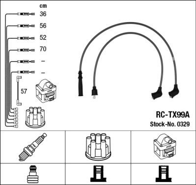 Ignition Cable Kit NGK 0329 NGK 0329 Toyota HILUX Pick-up 2004 Ignition cable price