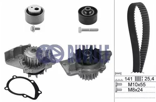 RUVILLE Bomba de água + kit de correia dentada 55997711 Bomba de água + jogo de correia de distribuição RUVILLE Suzuki X-90 55997711