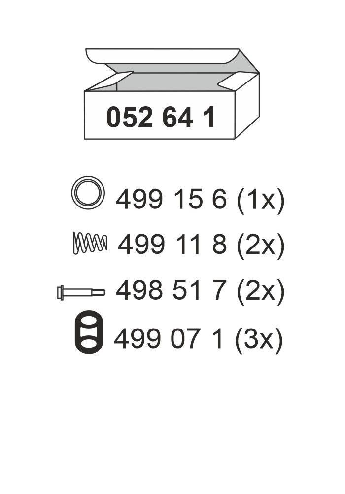 ERNST Σετ τοποθέτησης, σιλανσιέ 052641 Σετ τοποθέτησης σιλανσιέ ERNST Peugeot PARTNER 052641