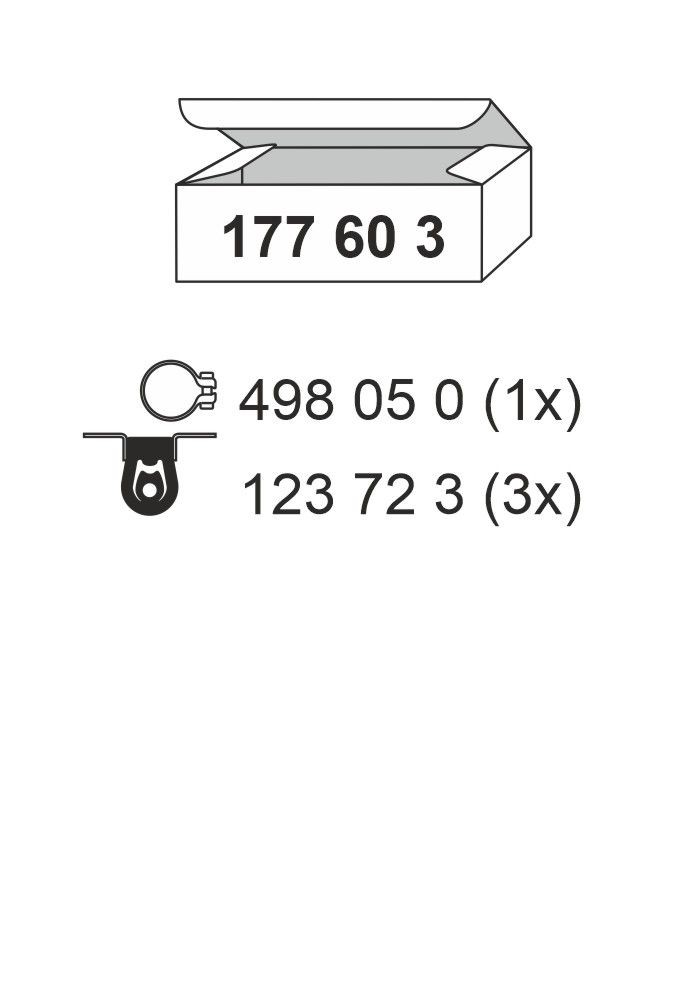 ERNST Σετ τοποθέτησης, σιλανσιέ 177603 Σετ τοποθέτησης σιλανσιέ ERNST Peugeot PARTNER 177603