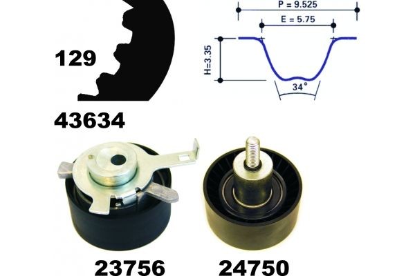 MAPCO Hammasrihma komplekt 23603 23603 Hammasrihma komplekt MAPCO FORD ESCORT