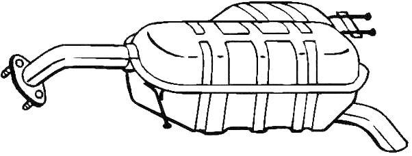 VEGAZ Panela de escape traseira KS-162 VEGAZ KS-162 Silenciador traseiro KIA Picanto Van / Hatchback baratos