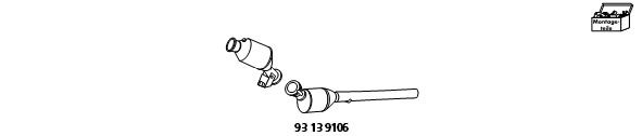 Jälkiasennussarja, katalysaattori/nokipartikkelisuodatin HJS 93 13 9106 HJS 93 13 9106: DPF Mercedes VITO 2004