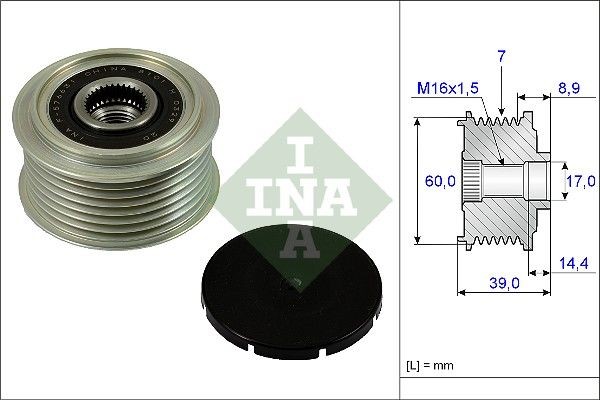 INA Alternator Freewheel Clutch 535 0245 10 535 0245 10 INA freewheel clutch alternator for HYUNDAI ATOS