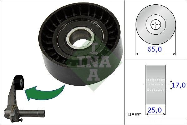 Rolo tensor, correia trapezoidal estriada INA 531 0866 10 INA 531 0866 10 Rolo tensor CITROËN C5 2019