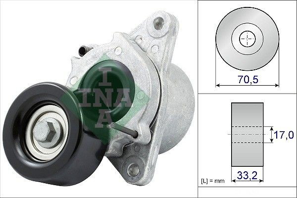 INA Βραχίονας σύσφιγξης, ιμάντας poly-V 534 0435 10 Βραχίονας σύσφιγξης INA Nissan KUBISTAR 534 0435 10