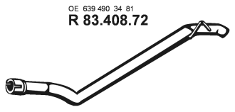 EBERSPÄCHER Tuyau d'échappement 83.408.72 Mercedes-Benz SL Tube d'échappement EBERSPÄCHER 83.408.72