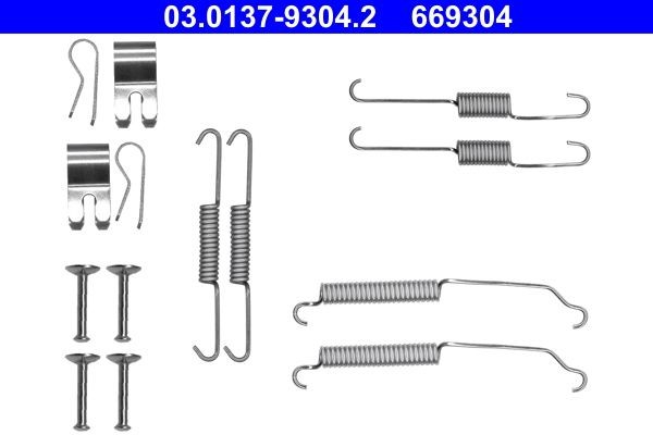 ATE Kit accessori, Ganasce freno 03.0137-9304.2 03.0137-9304.2 costo Kit di accessori per ganasce freno ATE ISUZU CAMPO