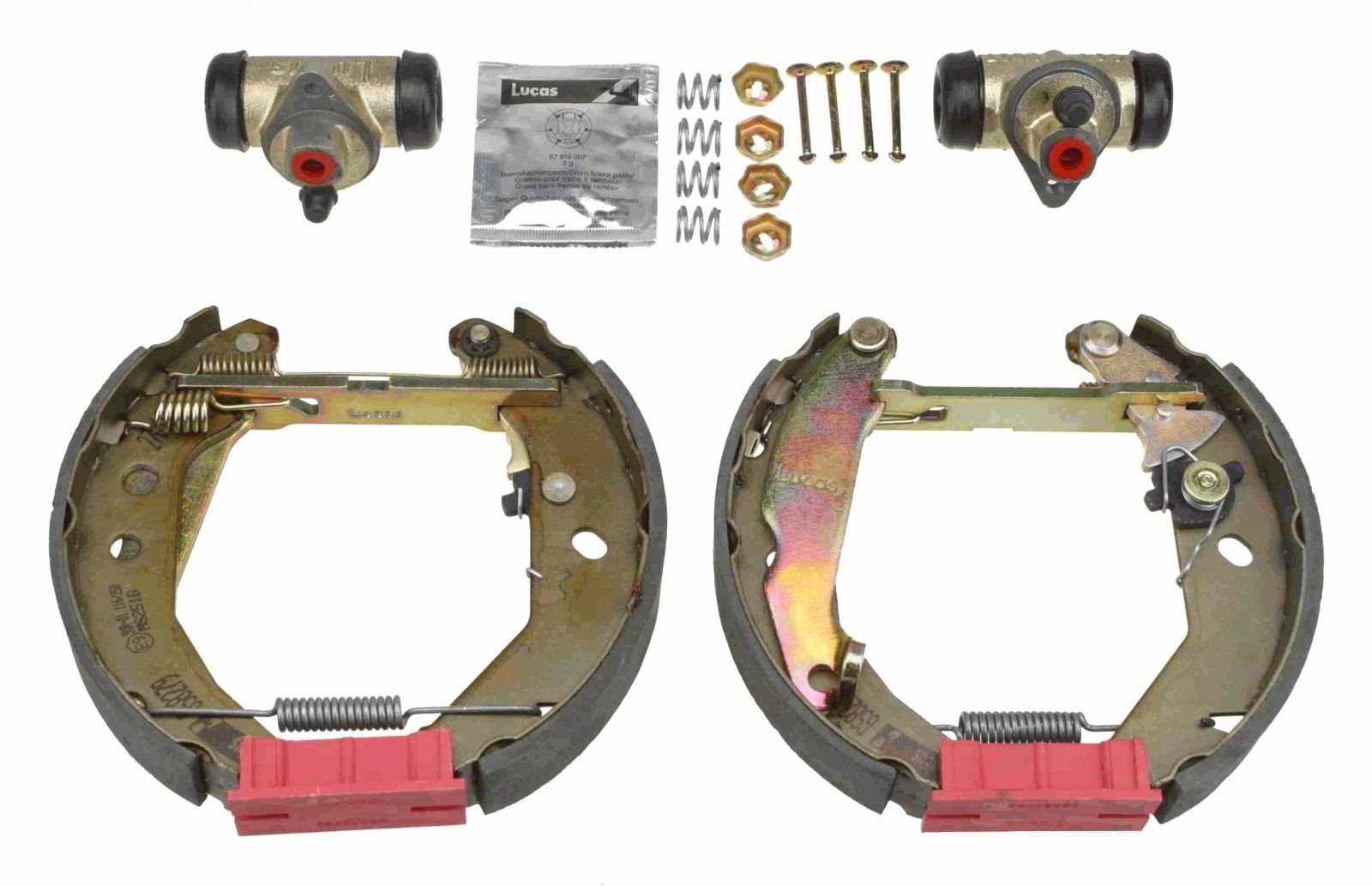 TRW Remmenset, trommelrem GSK1649 TRW GSK1649 Remmenset, trommelrem FORD Fiesta Mk3 Hatchback (GFJ) 1.6 XR2i 110 Pk 1994