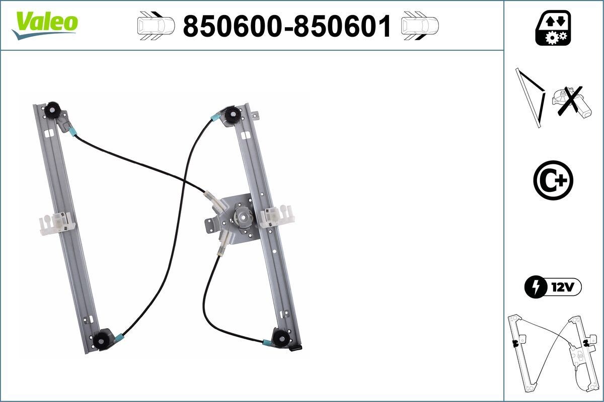 Raammechanisme VALEO 850600 VALEO 850600 Raambedieningsmechanisme CITROËN XSARA 2018