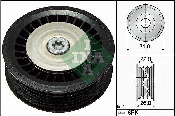 INA Løpehjul, vifterem 532 0678 10 INA 532 0678 10 Styrerulle Renault Grand Scenic 4 originale pris