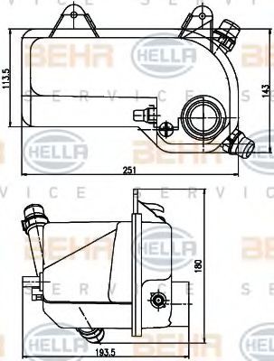 HELLA Expansietank, koelvloeistof 8MA 376 789-721 8MA 376 789-721 HELLA Koelvloeistof tank BMW goedkoop