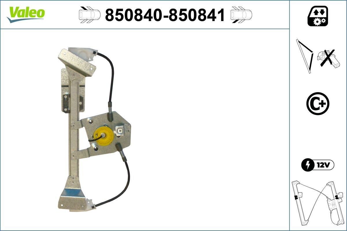 VALEO Mechanizmus zdvíhania okna 850840 VALEO 850840 Mechanizmus zdvíhania okná Vectra Mk1 (B) Kombi (J96) originálne cena