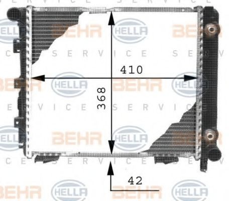 HELLA Kylare 8MK 376 711-334 8MK 376 711-334 HELLA kylmodul DODGE CHALLENGER