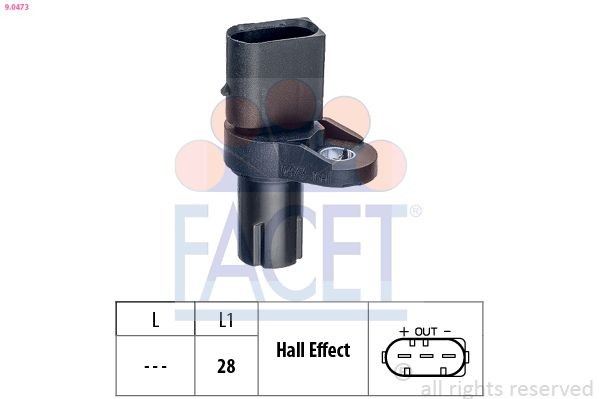 FACET Impulssianturi, kampiakseli 9.0473 9.0473 FACET Kampiakselin asentotunnistin BMW 5-sarja hinta
