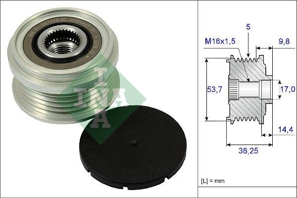 INA Dispositivo ruota libera alternatore 535 0242 10 INA 535 0242 10 Puleggia frizionata alternatore Astra Hatchback (T98) prezzo
