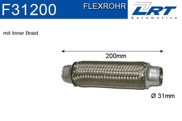 LRT Flessibile, Impianto gas scarico F31200 F31200 Tubo flessibile marmitta SAAB 9-5 LRT costo