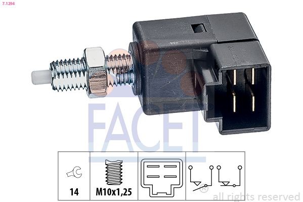 FACET Interruptor de luz de stop 7.1294 FACET 7.1294 Conector de pedal de travão Equus / Centennial baratos