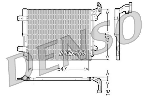 DENSO Kondensator, klimaanlegg DCN32062 Ac kondenser DENSO Alfa Romeo 166 DCN32062