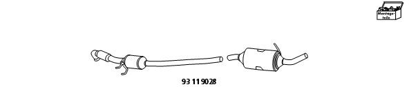 HJS Eftermonteringssæt, katalysator / partikelfilter (kombisystem) 93 11 9028 HJS 93 11 9028 Euro1- / euro2- / d3- koldstartsregulering Peugeot Boxer Bus billig