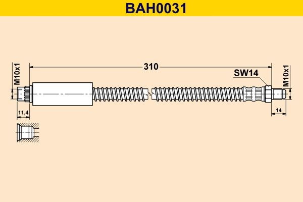 Barum Brzdová hadica BAH0031 BAH0031 Brzdové hadice NISSAN JUKE Barum