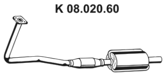 EBERSPÄCHER Katalizators 08.020.60 Katalizators EBERSPÄCHER Opel AGILA 08.020.60