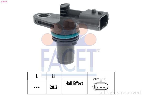 Nockenwellensensor FACET 9.0616 SMART FORFOUR 2006 Nockenwellensensor FACET 9.0616