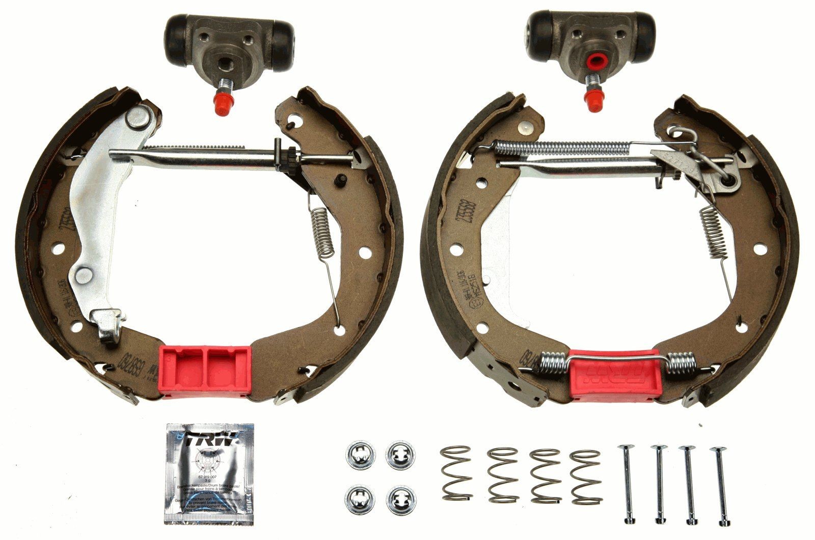 TRW Bremsesæt, trommelbremser GSK2613 TRW GSK2613 Bremsesæt, trommelbremser CHEVROLET Aveo / Kalos Hatchback (T250, T255) 1.6 105 HK 2007