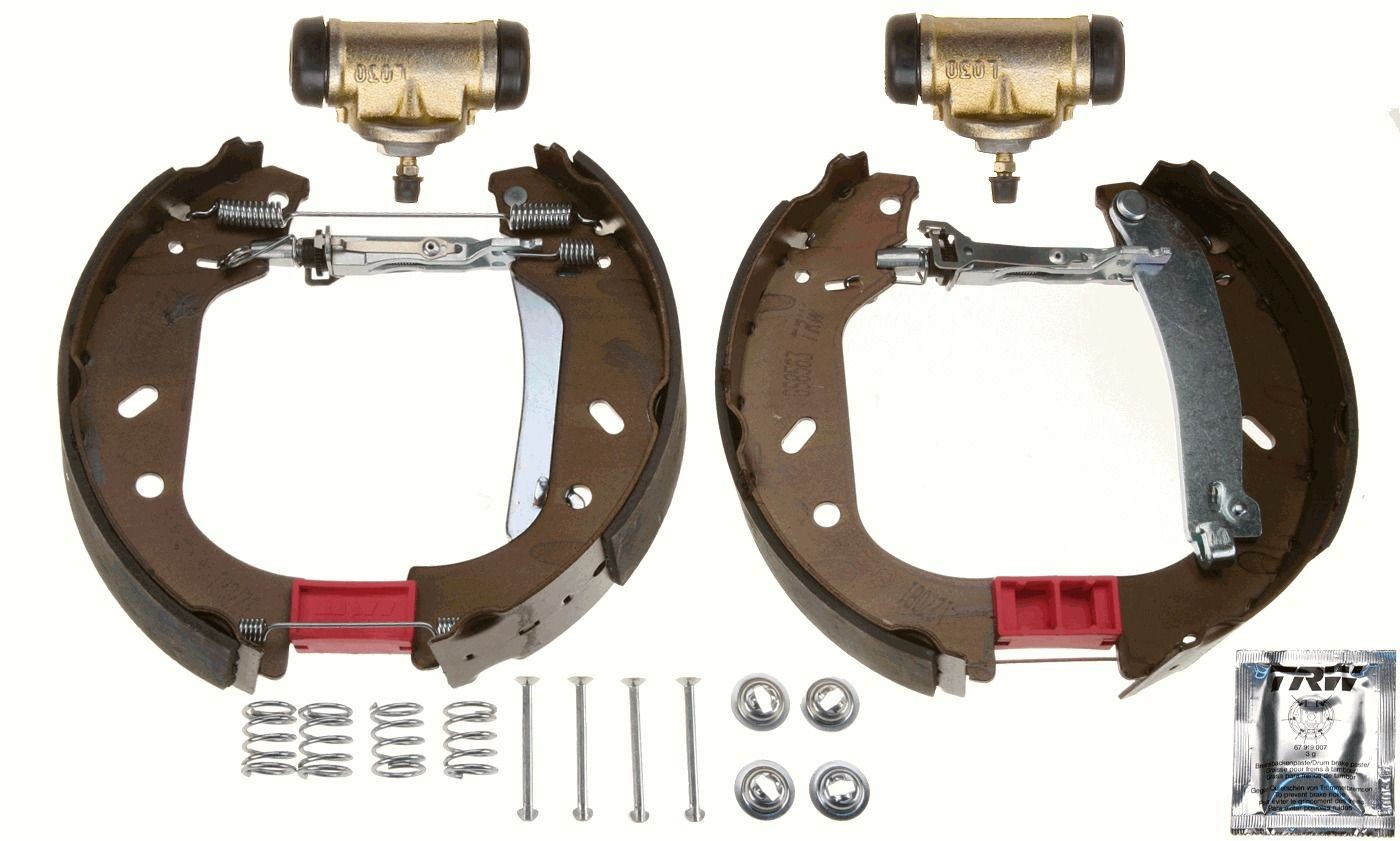 TRW Bremsesett, trommebremse GSK1224 GSK1224 Trommelbremser TRW PEUGEOT 207