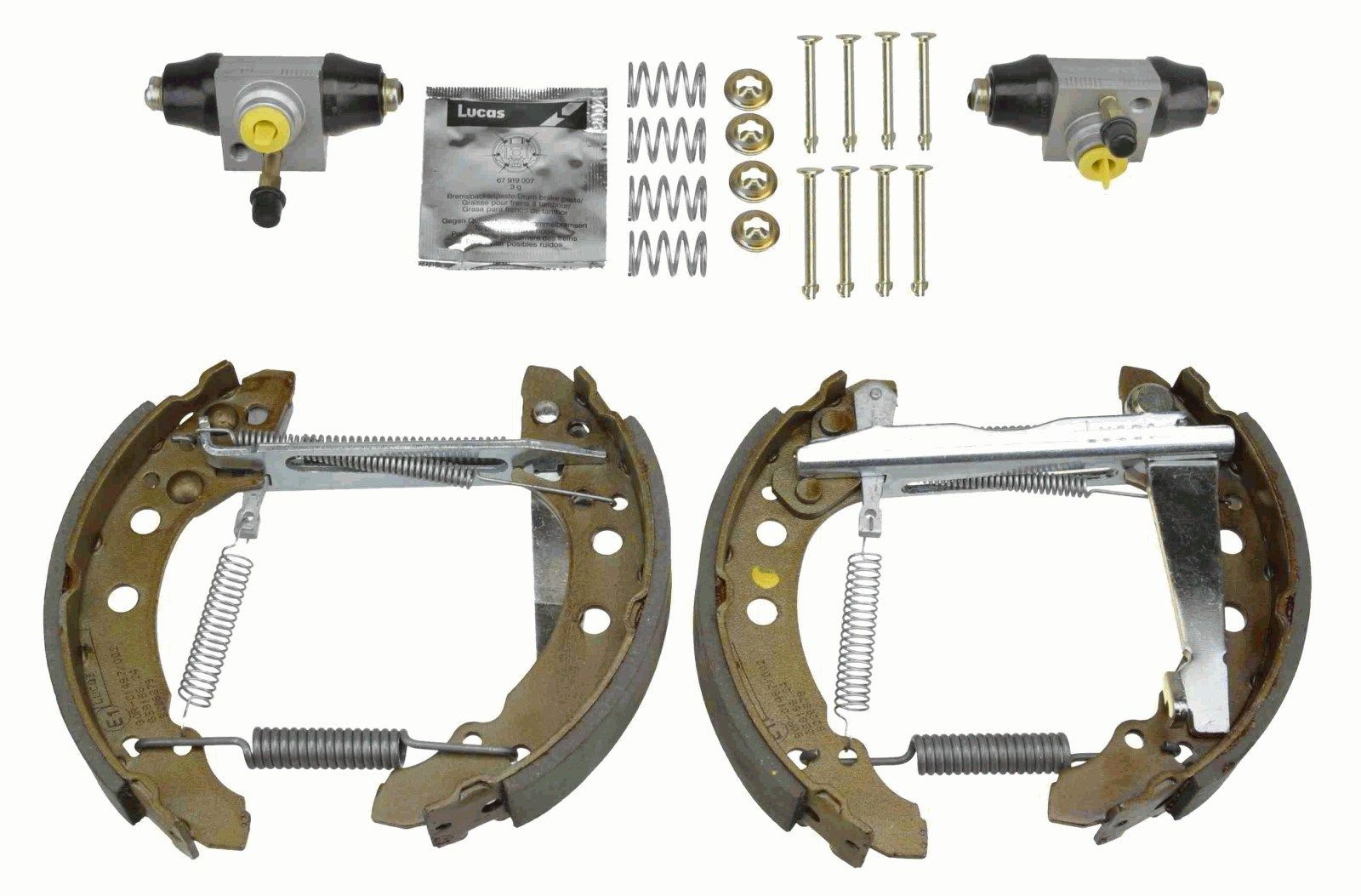 TRW Remmenset, trommelrem GSK1501 TRW GSK1501 Remmenset, trommelrem VOLKSWAGEN Scirocco I (53) 1.5 77 Pk 1978