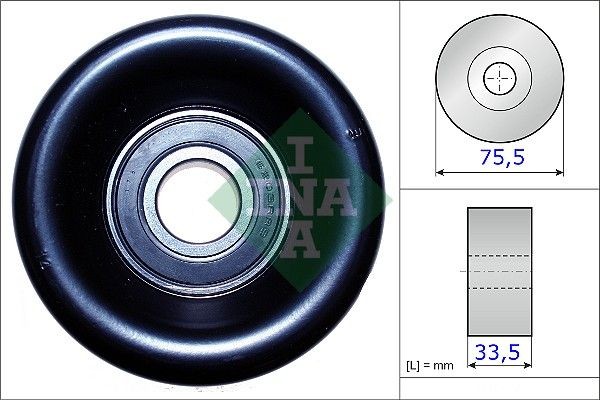 INA Rolo tensor, correia trapezoidal estriada 531 0827 10 Polia tensora INA Seat EXEO 531 0827 10