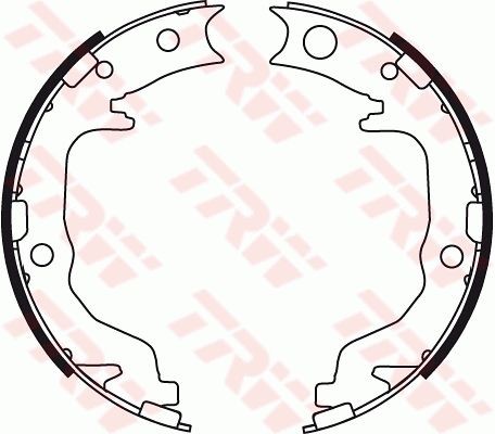 TRW Piduriklotside komplekt, seisupidur GS8783 GS8783 Piduriklotside seisupidur NISSAN SUNNY TRW