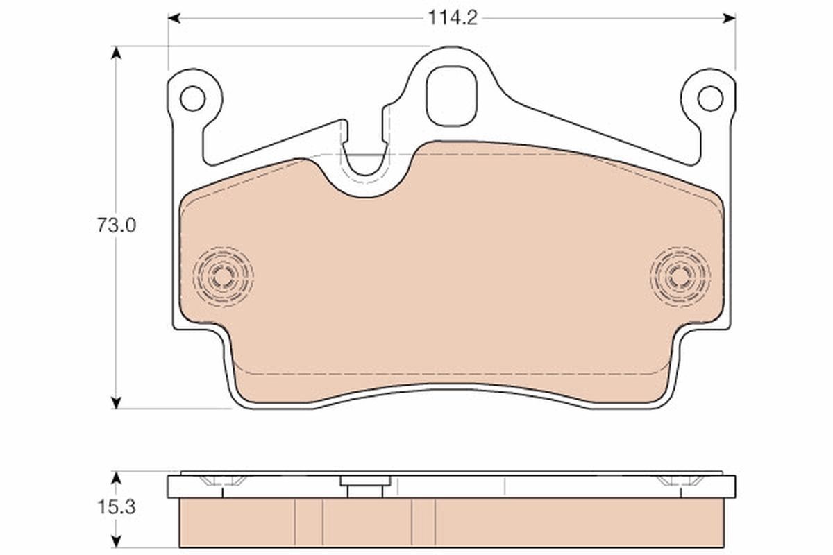 TRW Brake pad set GDB1961 GDB1961 TRW brake pads for PORSCHE 924