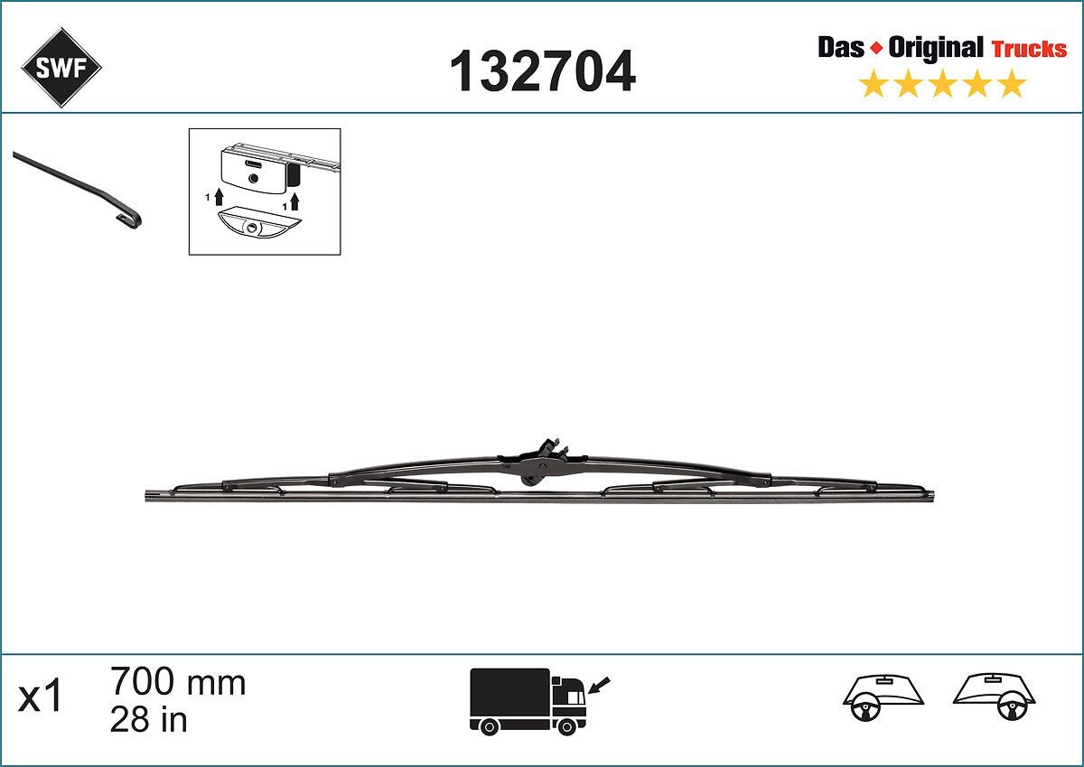 SWF Wiper blade 132704 SWF Original 132704 Wiper blade