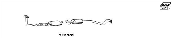 HJS Retrofit Kit, catalyst/soot particulate filter (combi-system) 93 14 9098 HJS 93 14 9098 OPEL ASTRA euro1- / euro2- / d3 conversion cost