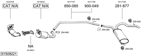 BOSAL Tubo gas scarico 736-885 BOSAL 736-885 Tubi di scarico Ford Escort GAF originale prezzo